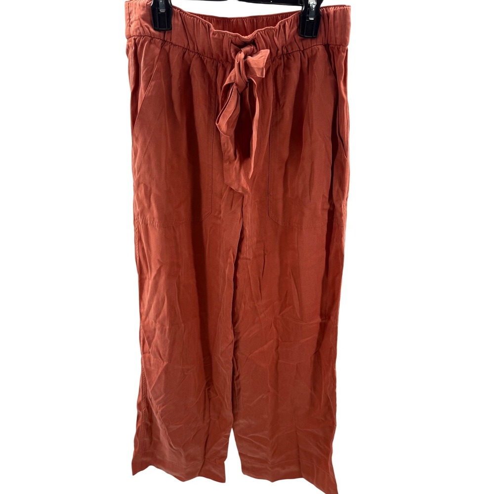 Club Monaco Womens Orange Belted Pull On Wide Leg Pants Size 2 NEW MSRP 169